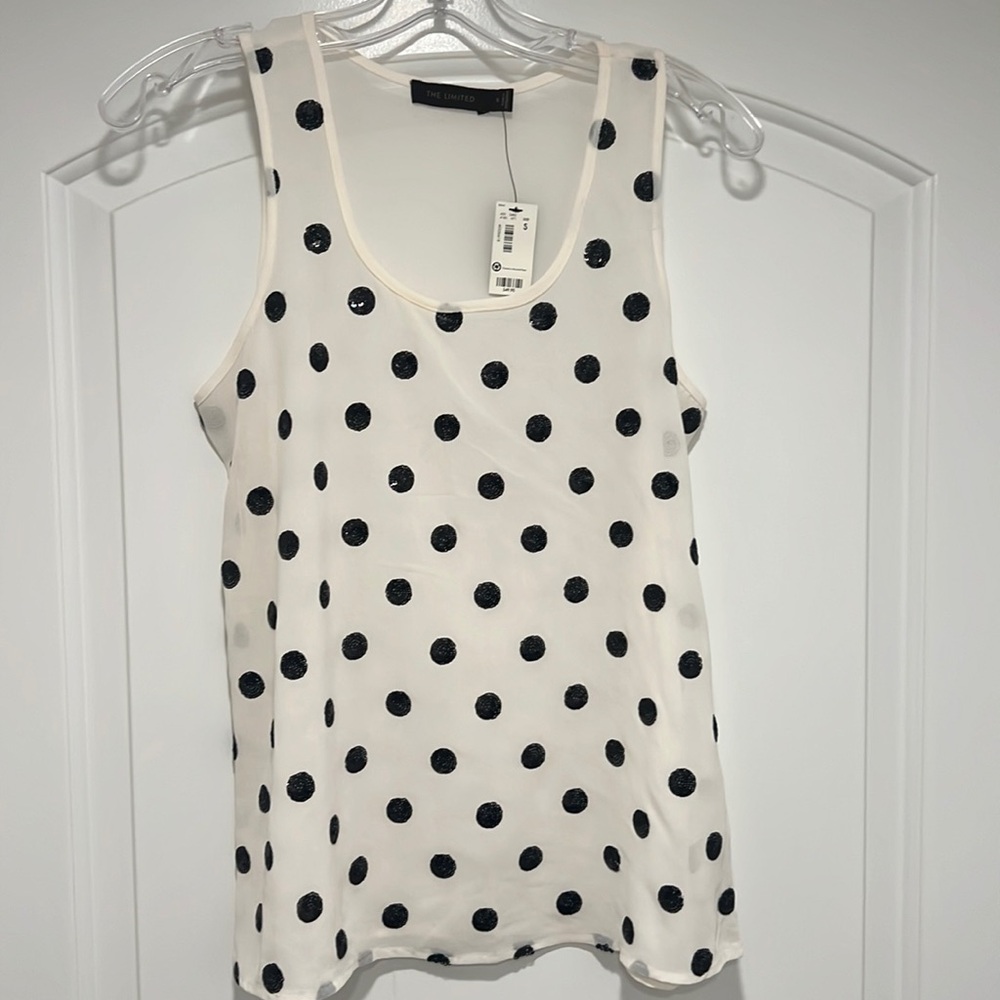 NWT The Limited Sequin Polka Dot Shell